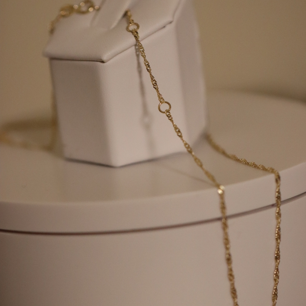 10K Solid Gold Singapore Chain Necklace "Weavers of Connection" necklace - Picture 17 of 17